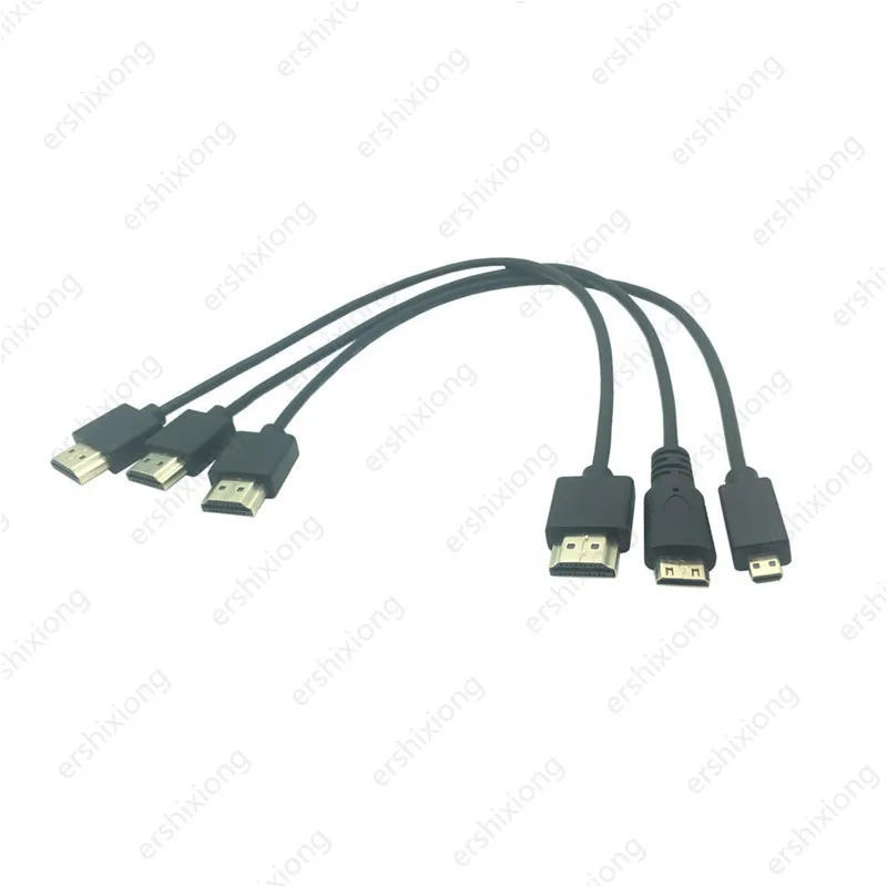 3 мм Кабель HDTV 4K*2K HD @60 Гц Мужской - Мини и Микро мужской Супер Мягкий Тонкий 30 см 60 см 100 см