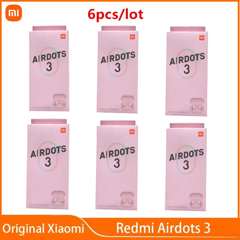 للبيع 6 قطعة الأصلي شاومي Redmi Airdot 3 TWS 5.2 بلوتوث الألعاب سماعة جديد Redmi AirDots3 اللاسلكية سماعة مع ميكروفون اللمس