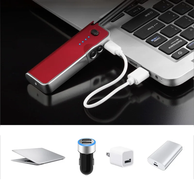 Телескопическая дуговая зажигалка с зарядкой от USB беспламенная ветрозащитная