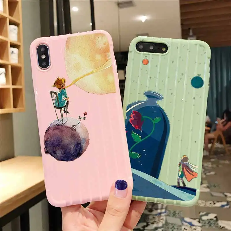 Маленький принц акварель чемодан на колесиках текстура чехол для телефона IPhone 11