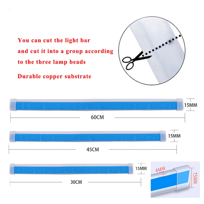 

LED DRL Car Daytime Running Light Flexible Waterproof Strip Auto Headlights White Turn Signal Yellow Brake Flow Lights 12V 1Pcs