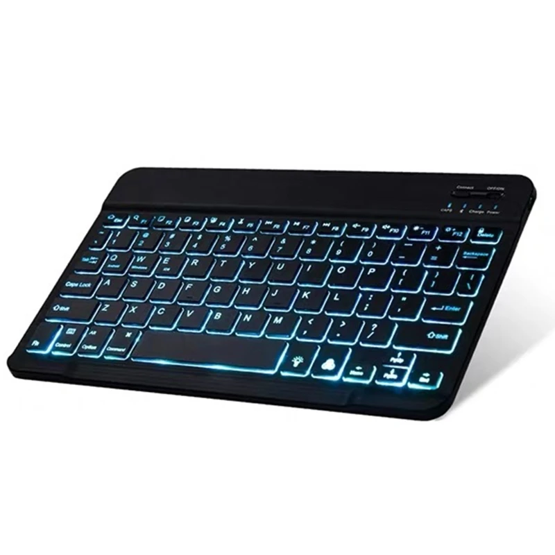 

9.7" Wireless Ultra Slim Aluminum Russian Spanish Bluetooth Chocolate Keyboard P9YA