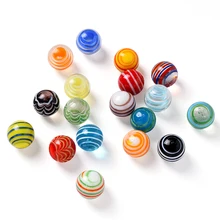 20PCS/Set 16MM Glass Ball Cream Console Game Pinball Small Marbles Pat Toys Parent- Child Beads Bouncing Ball