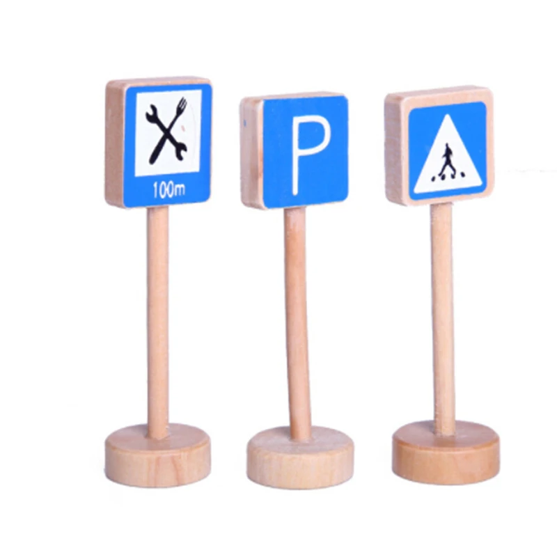Уникальные цветные деревянные уличные дорожные знаки 15 шт. парковочная сцена