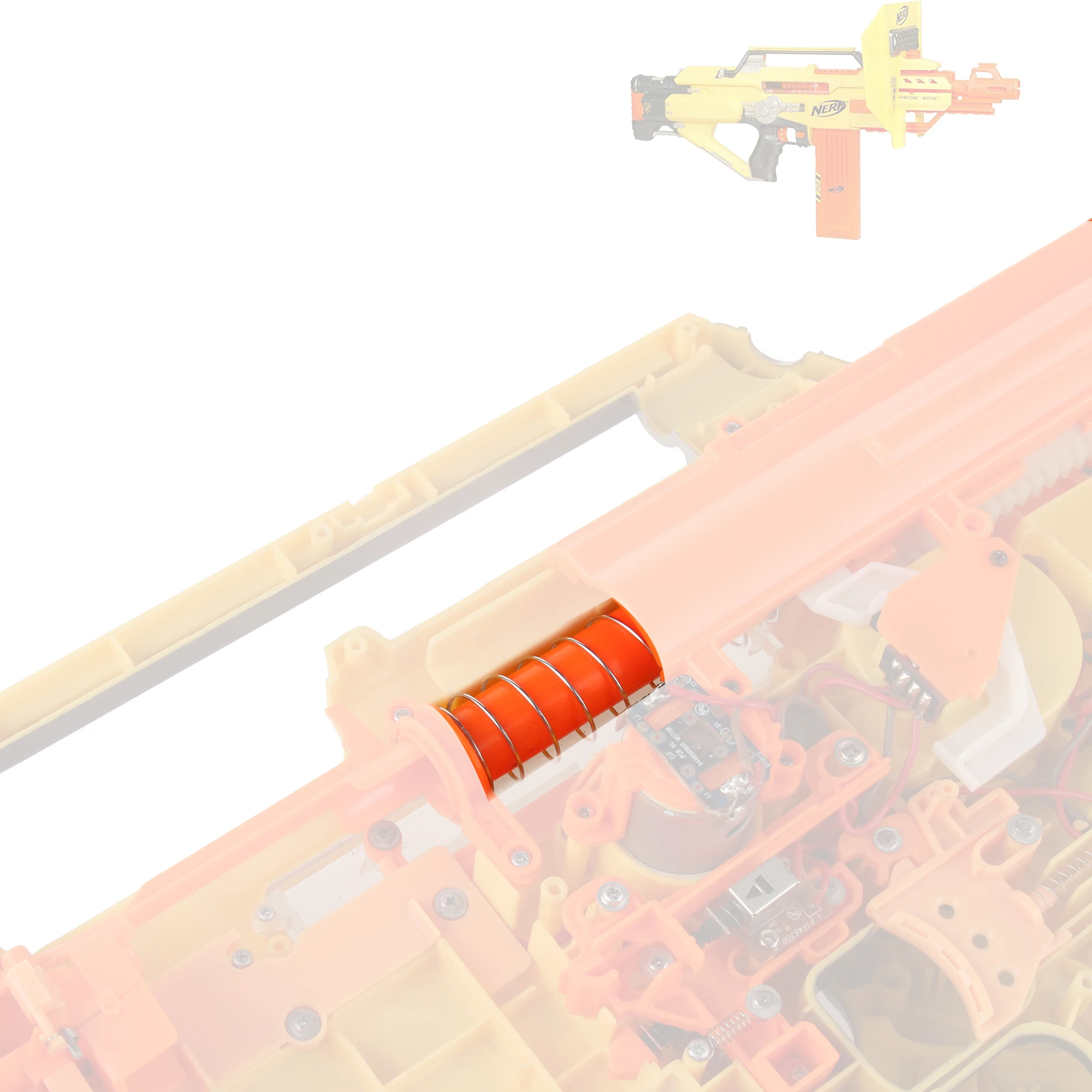 JGCWorker болт сброс пружинный металлический Серебряный для Nerf Stampede ECS-60