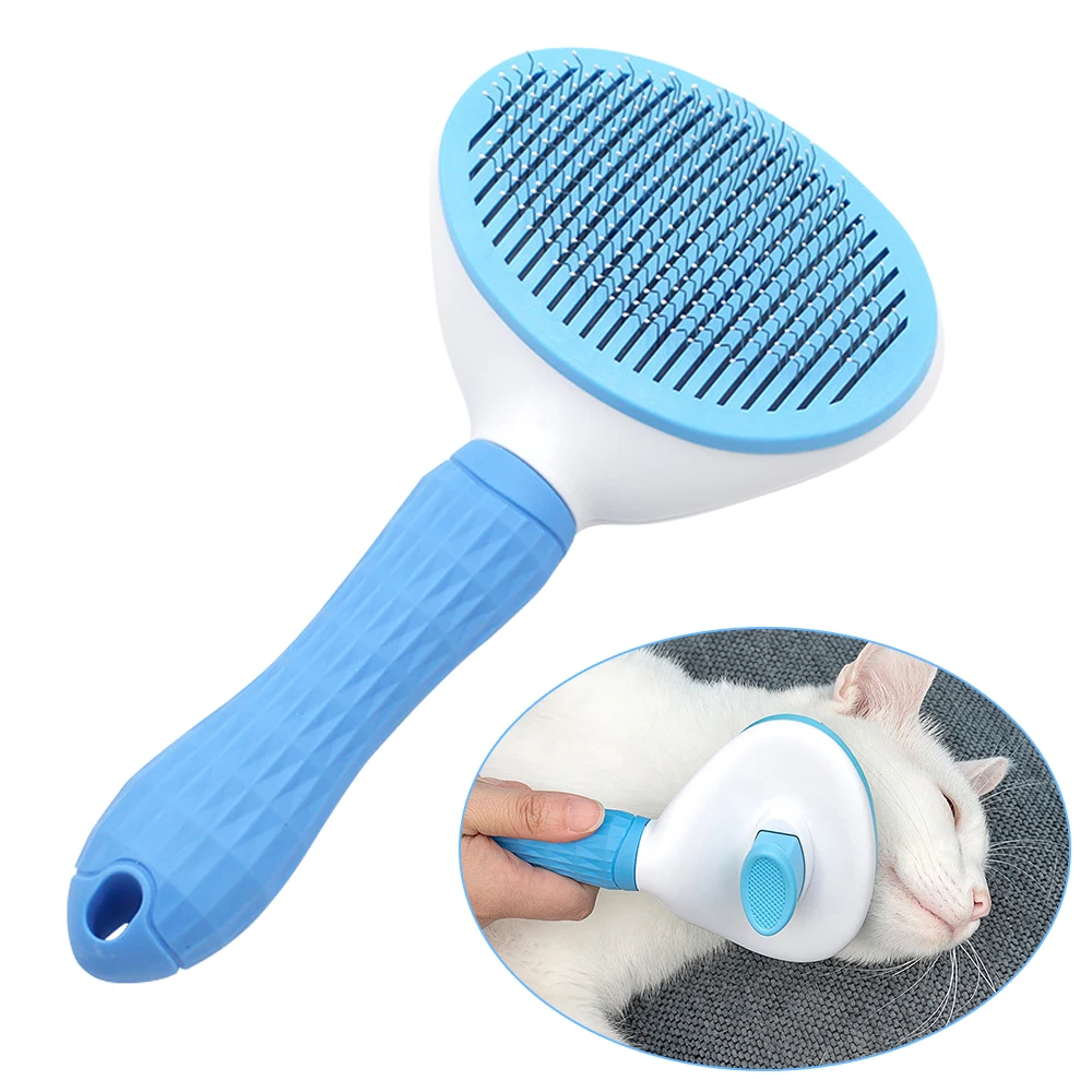 

Cleaning Dog Brush Slicker Massage Particle Pet Comb for Dogs Cat Shedding Mats Tangled Hair Dander Dirt Removing