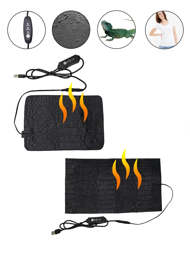 Нагревательный теплый коврик регулируемый для инкубатора террариума рептилий