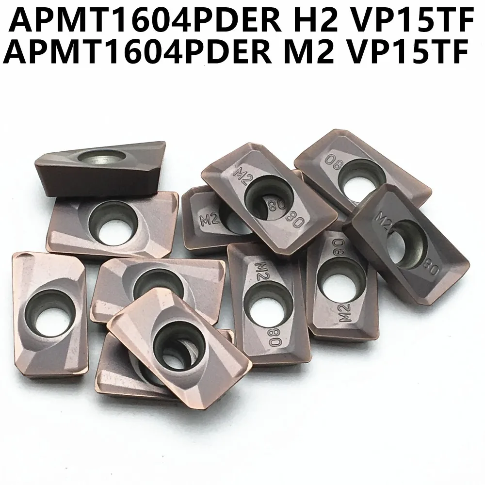 APMT1604 PDER M2 VP15TF APMT1604 H2 VP15TF твердосплавные фрезерные Вставки Индексируемые концевые фрезерные станки торцевые фрезерные инструменты APMT 1604