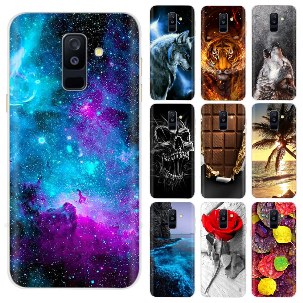 Чехол для Samsung Galaxy A6 + Plus 2018 A605 A605F мягкий силиконовый чехол из ТПУ A600 A600F Coque