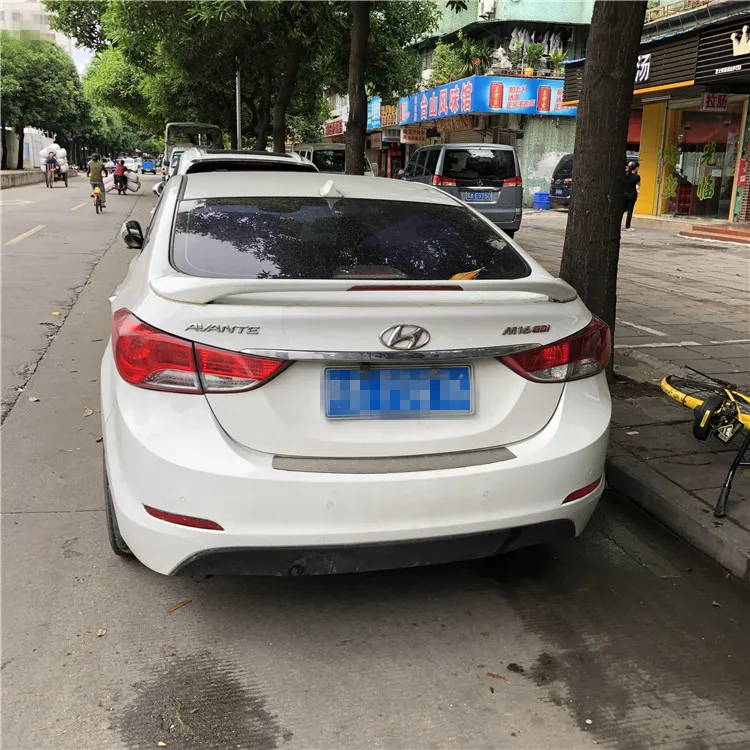 Спойлер для Hyundai Elantra 2012 2014 спойлер из абс пластика со светодиодсветильник кой