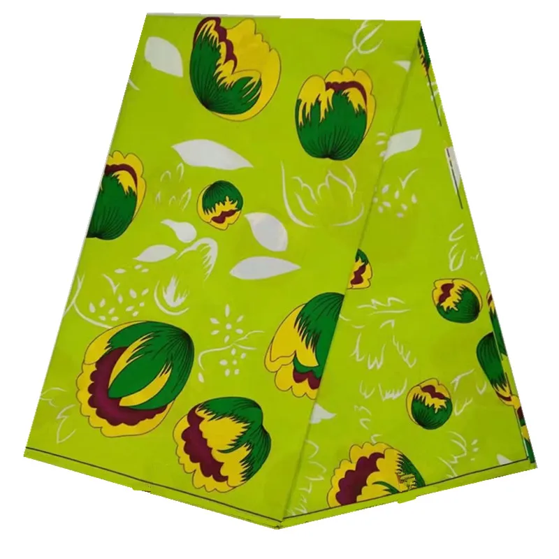 Светильник зеленая ткань Анкара Африканский настоящий восковой принт для платья