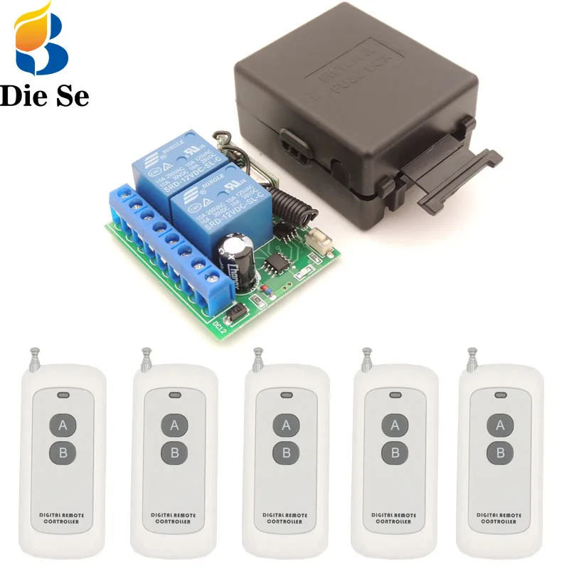 Универсальный Радиочастотный релейный приемник с дистанционным управлением 433