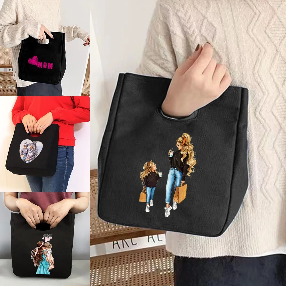 

Сумка-тоут термальная холщовая для ланча, портативная новая женская сумка 2023 для пикников, офиса, лагеря, детей, сумки для хранения эко-покуп...