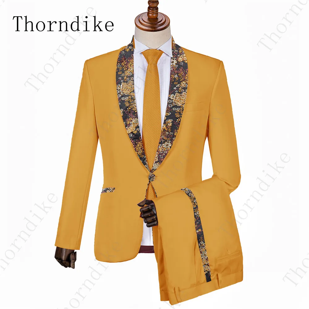 suit 12 Thorndike костюм Homme Mariage, 2 предмета, мужской костюм для свадьбы, выпускного вечера, вечерние костюмы серого цвета с жаккардовым шалевым отворотом(пиджак+ брюки+ галстук - Color: suit 12