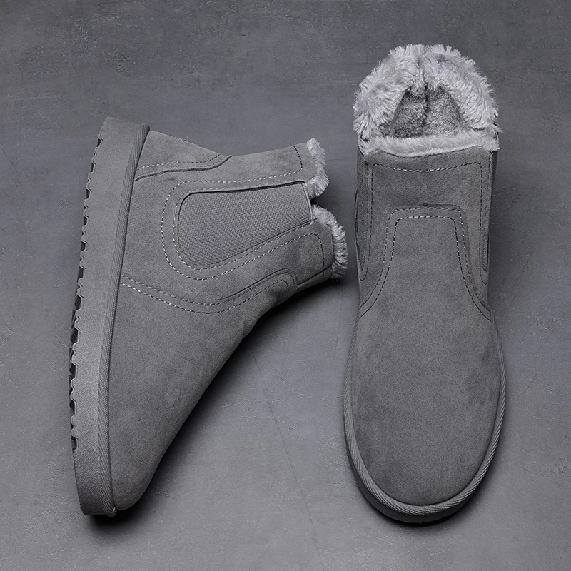 Men Skateboarding Shoes winter suede black gray Shoes Outdoor Sneakers Breathable Walking Flat Shoes Chaussure Homme