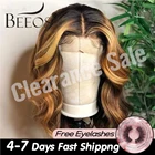 Парики из натуральных волос Beeos 180%, 13 х6, с отбеленными узлами