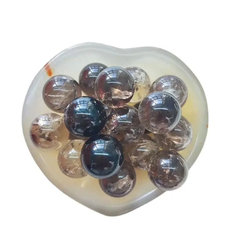 Маленький хрустальный драгоценный камень сфера ремесло Радужный дымчатый