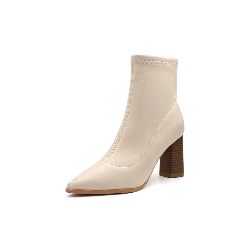 

High-heeled short boots women 2020 new autumn and winter Martin boots thick and thin boots increase single boots