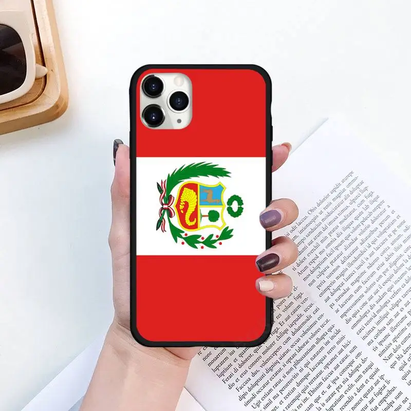 

Peru flag fashion design pattern Phone Case for iPhone 11 12 pro XS MAX 8 7 6 6S Plus X 5S SE 2020 XR Luxury brand shell