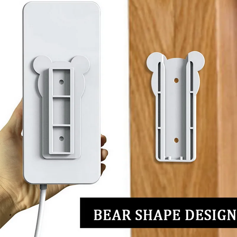 New Seamless Punch-free Plug Sticker Holder Wall Fixer Power Strip Holders Storage for Sockets Shelf Stand | Обустройство дома
