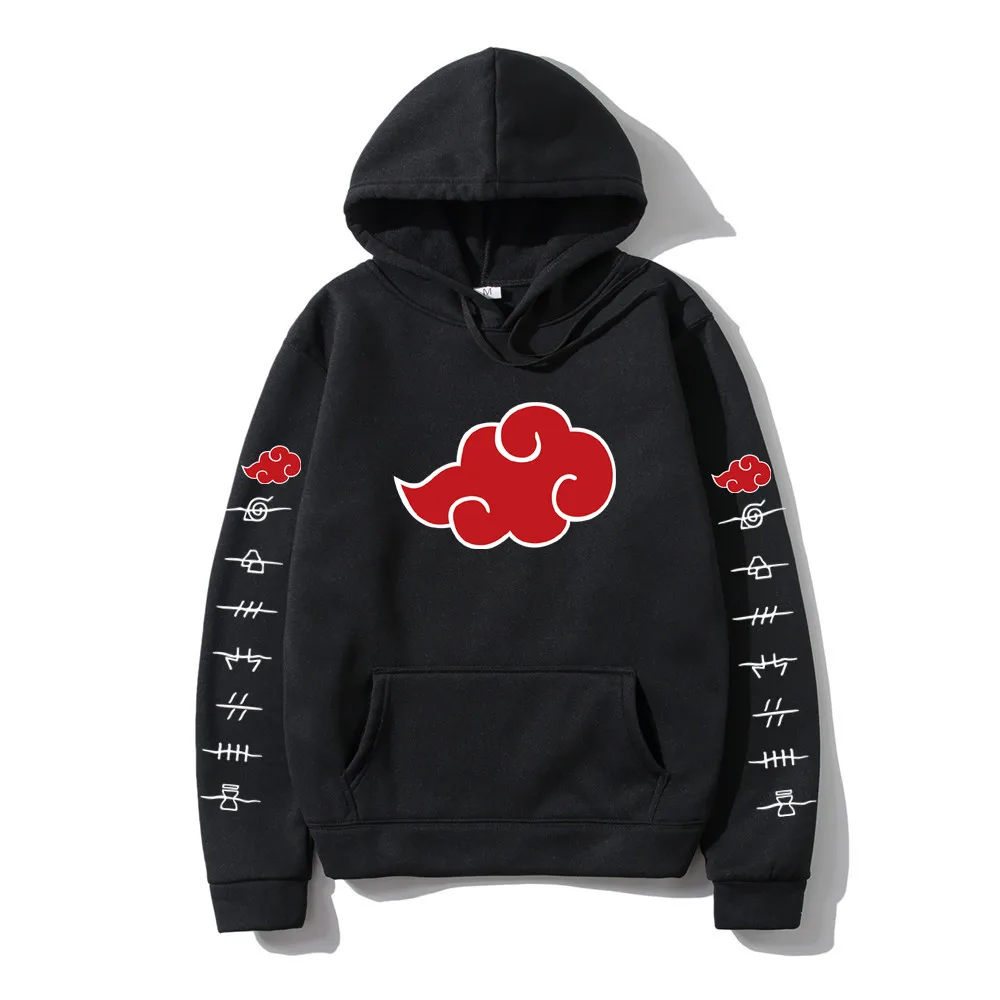

Japanese Anime Akatsuki Cloud Symbol Pullover Hoodie Women Men Hoodies Casual Womens Hip Hop Streetwear Oversized Sweatshirt