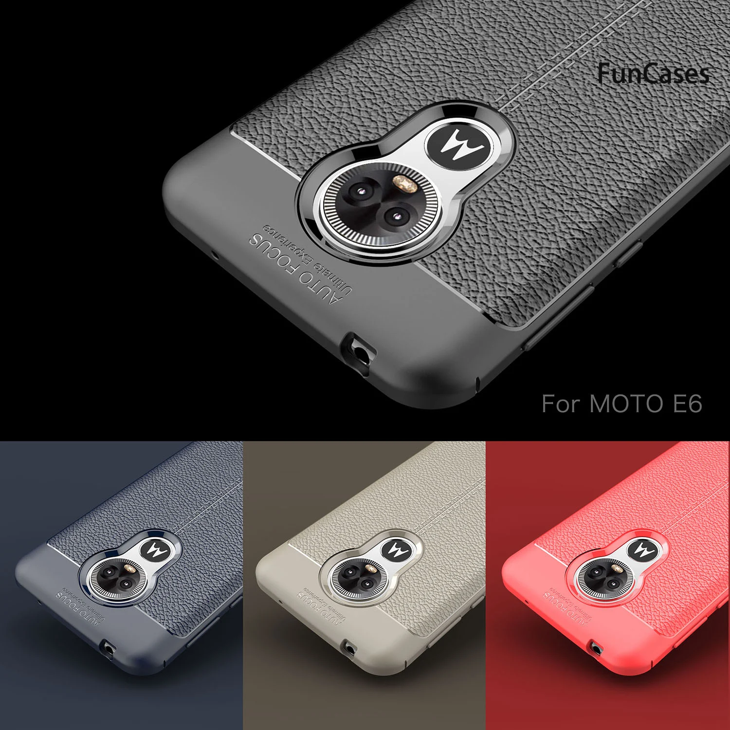 Деловые кожаные чехлы для сотовых Moto E6 Цветочный Мягкий чехол из ТПУ capinha Motorola