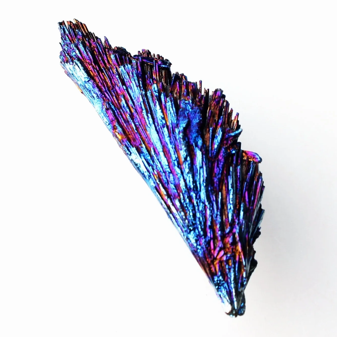 1PC Electroplated Blue Colorful Natural Black Tourmaline Crystal Rough Mineral Specimen Rough stone Healing Decor Gift