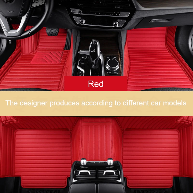 

Striped Leather Car Floor Mat for Bmw 8 Series I3 I8 M135i M140i M2 M235i M240i M3 M340i M4 M5 M6 M8 Car Accessories