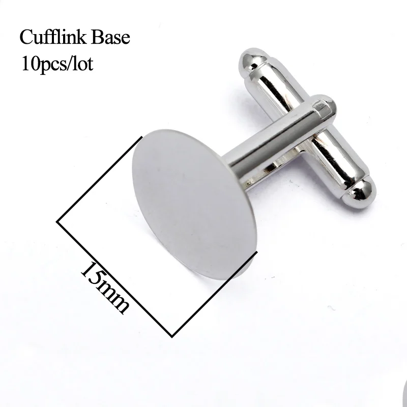 10 шт. 15 мм медная пустая круглая запонка Кабошон Настройки плоский лоток Базовая