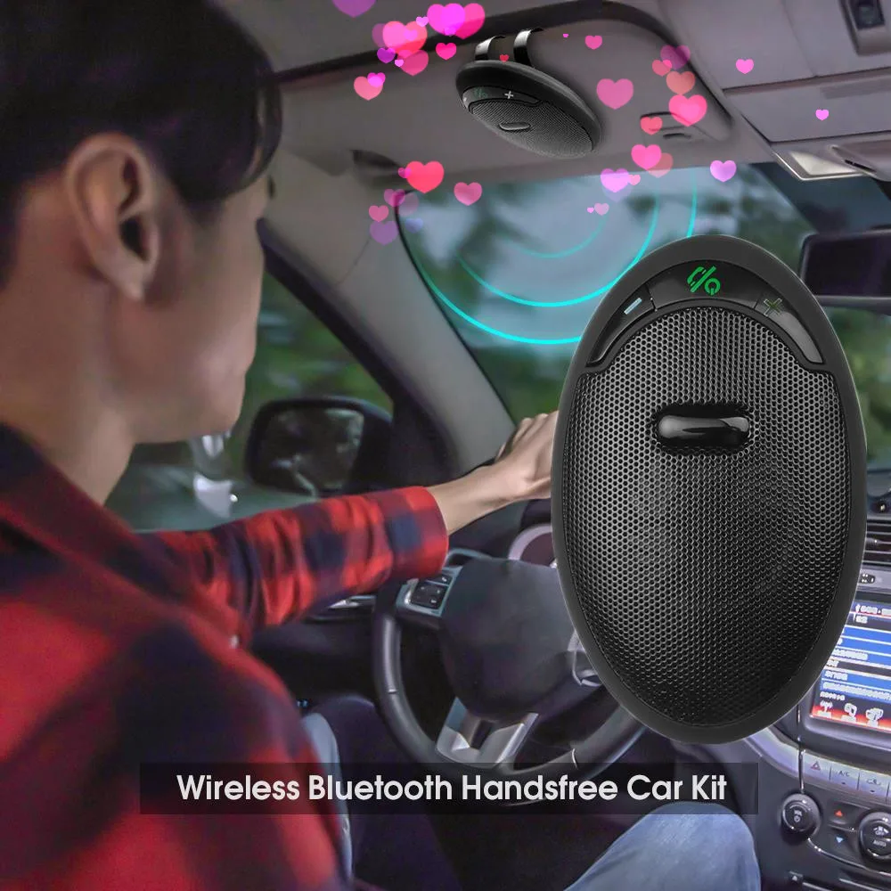 Беспроводной солнцезащитный козырек клип громкой связи Bluetooth приемник Bluetooth автомобильный комплект для автоматический динамик телефон солнцезащитный козырек клип MP3 музыкальный плеер