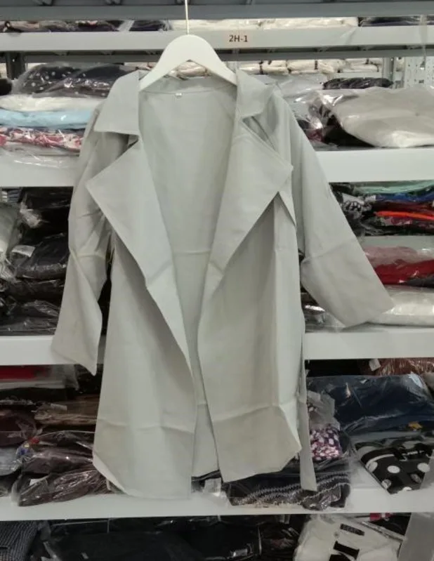 LANMREM 2020 весеннее Новое модное повседневное женское длинное пальто однотонное