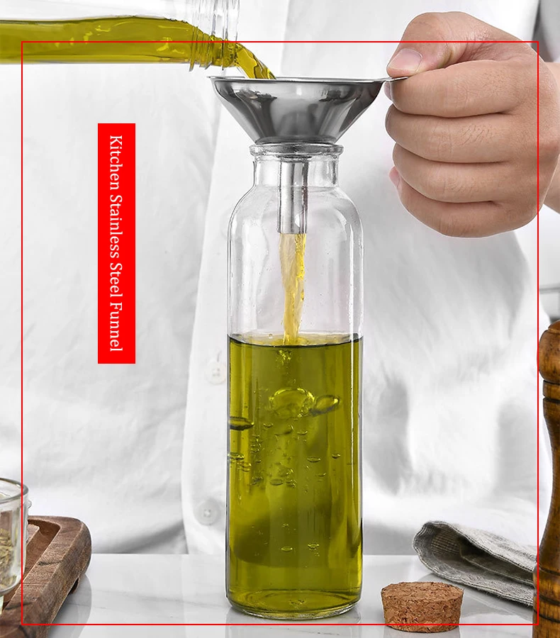 Кухонная масляная воронка, масляный фильтр из нержавеющей стали, многофункциональная Воронка для питья, колба для ликера, 3 шт/упаковка, кухонный нержавеющий воронка, набор