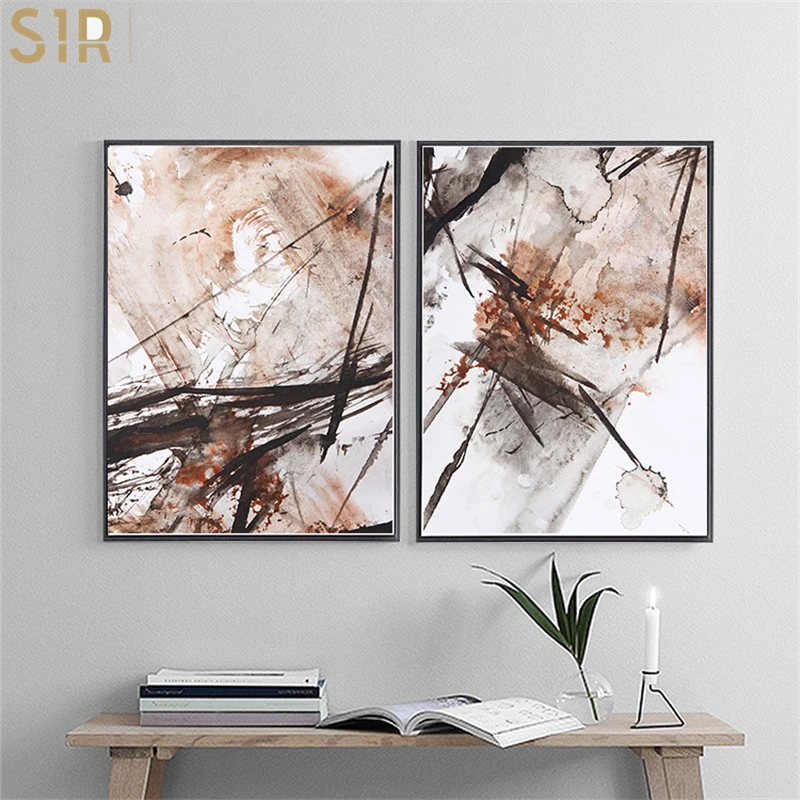 

Modern Abstract Gold foil lines Green Canvas Art Paintings For Living Room Bedroom Posters And Prints Wall Poster Home Decor