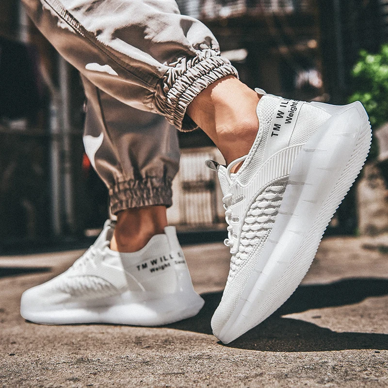 

Schoenen Mannen Sneakers Fashion Men Casual Shoes Black Sneakers Breathable Mesh Slip On Leisure Sneaker Man Shoe