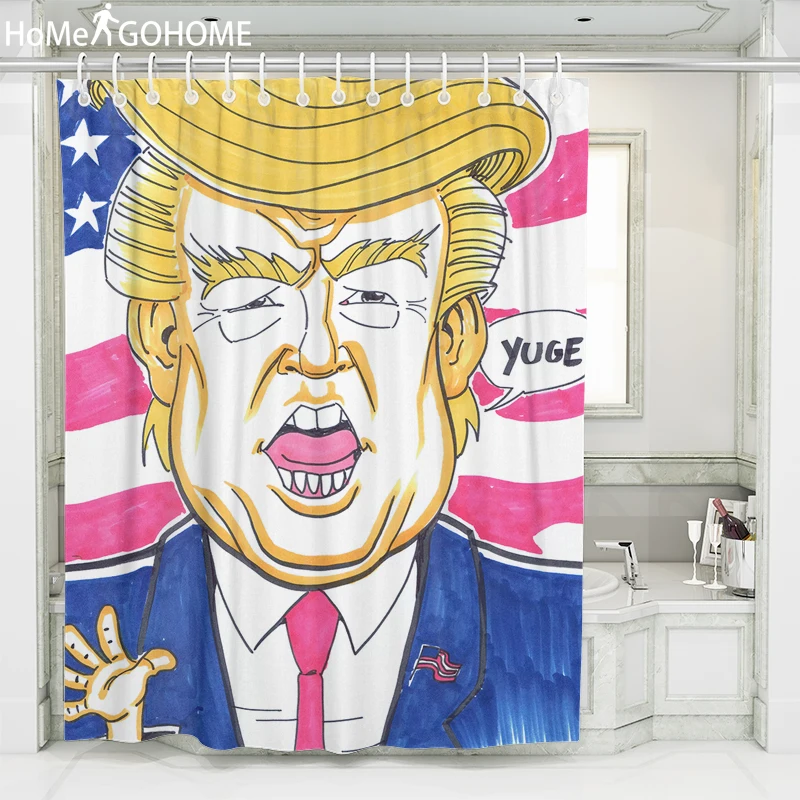 Американский флаг занавеска для душа аниме Водонепроницаемая Ванная с крючками