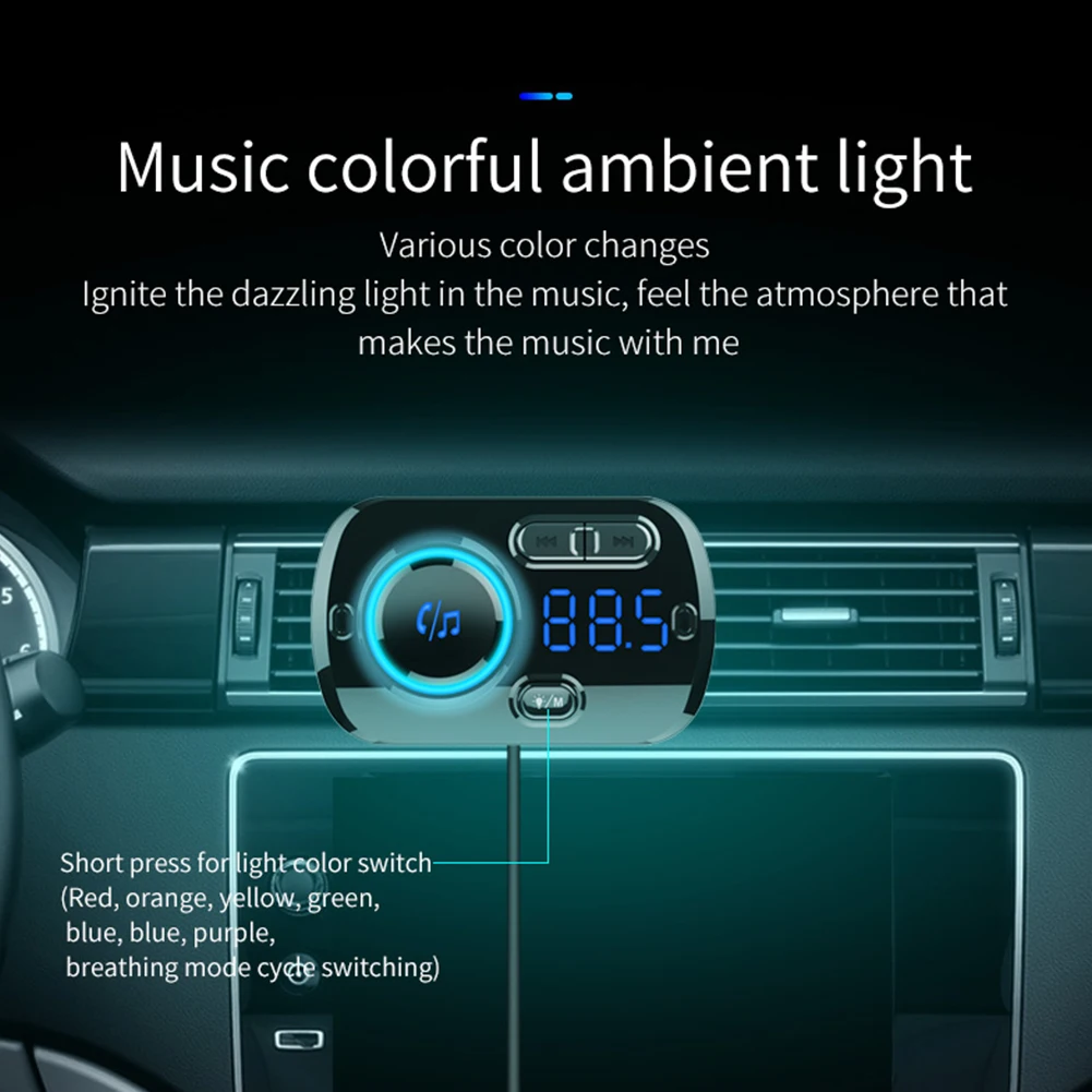 FM передатчик Bluetooth совместимый автомобильный модулятор для автомобиля Громкая