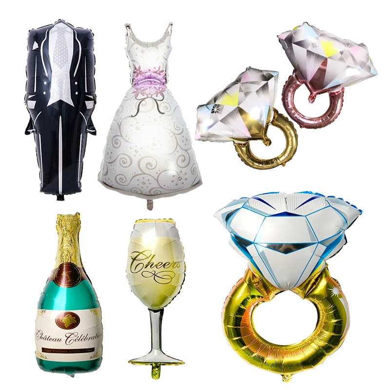 Свадебный Жених Невеста шары для девичника Из алмазной фольги воздушные