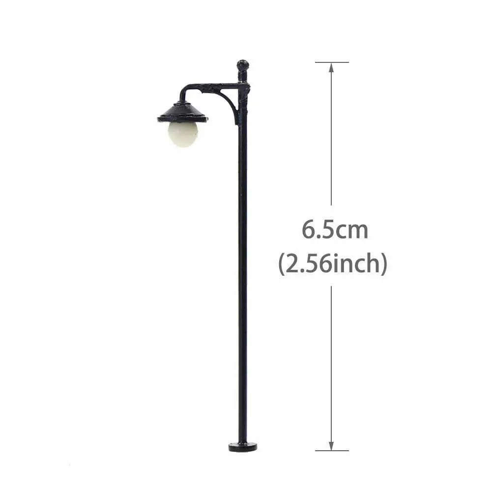 10 шт. модельные светодиодные лампы 65 мм Калибр H0 / 00 светильник онари уличные