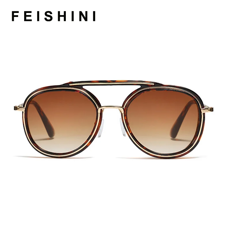 

High Quality Shop Counters Goggle Sunglasses Women Brand Designer Luxury Steampunk Gradient Original Sunglasses Men Oval COOL