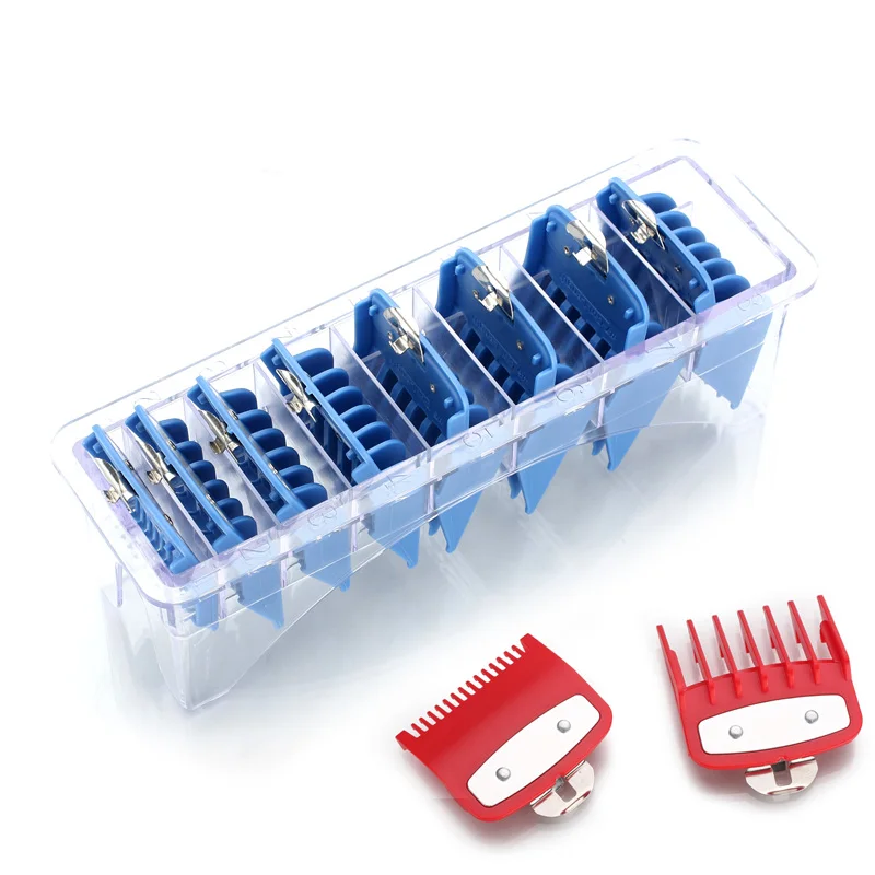 Set 5-10 size 8 размеров, набор расчесок с коробкой, дополнительные 1,5/4,5 мм, набор инструментов для стрижки волос, ограниченное количество расчесок с металлом - Цвет: Set 5-10 size