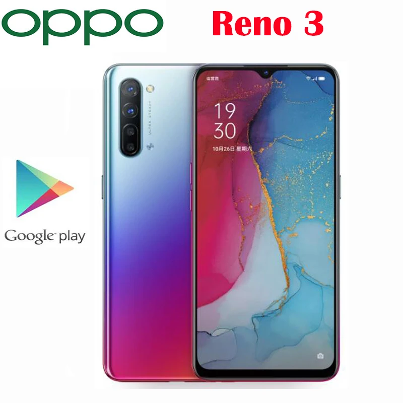 Оригинальный новый смартфон Oppo Reno 3 Восьмиядерный процессор MTK1000L NFC 4025 мАч 6 4