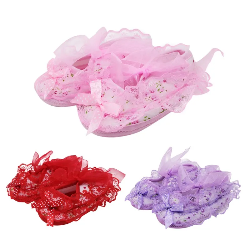 

New Cute Cotton Girls Shoes Cotton Anti-skip Sole Shoes for Baby Toddler Shoes Lace Flowers Footwear Baby First Walk Shoes