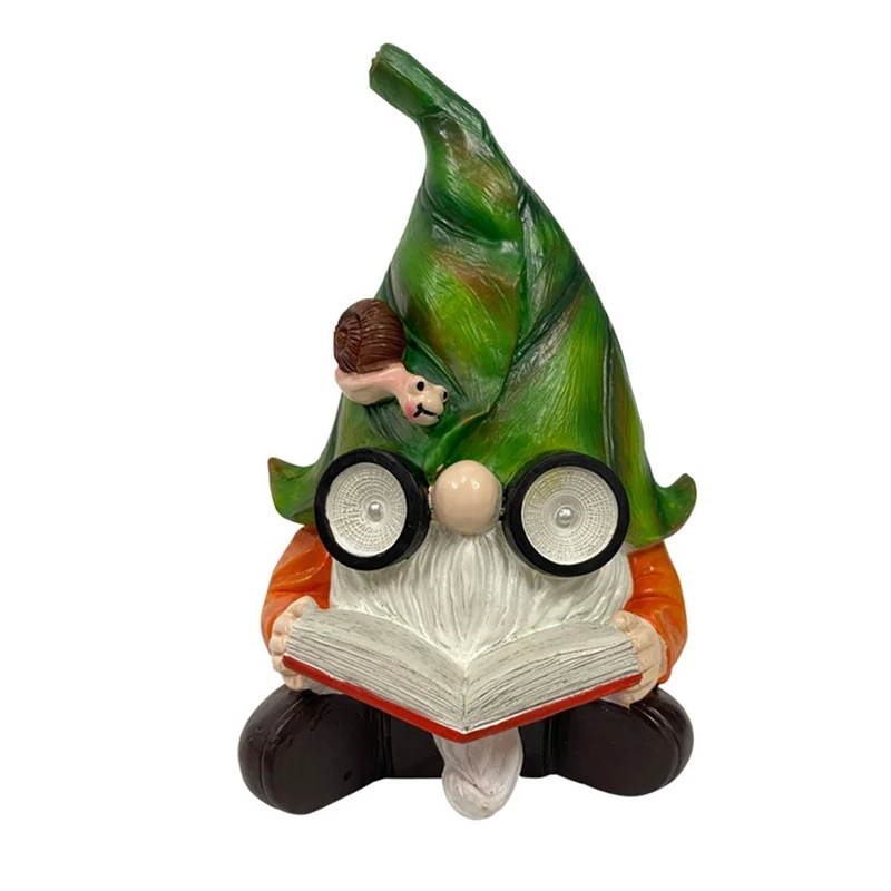 

Wizard Solar Garden Statues Outdoor Decor Flocked Gnome With Solar Lantern Figurine Dwarfs Jardim Yard Ornament Decor