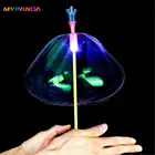 1 шт. палочка светодиодный Цветок-пузырь красочный Сияющий светильник Радужная волшебная палочка волшебная игрушка специальные трюки спиннинг Свадебная вечеринка