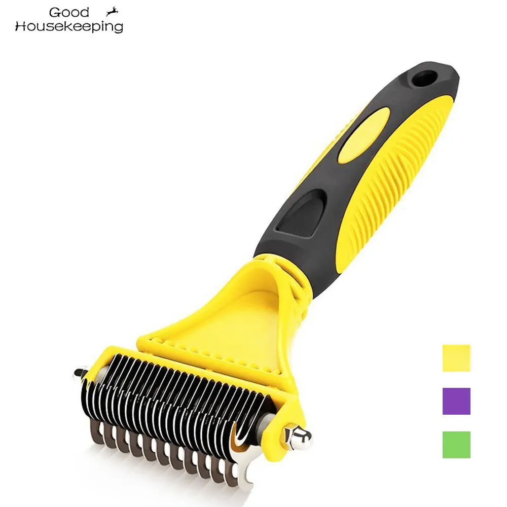 Расческа для вычесывания домашних питомцев двухсторонняя Профессиональная