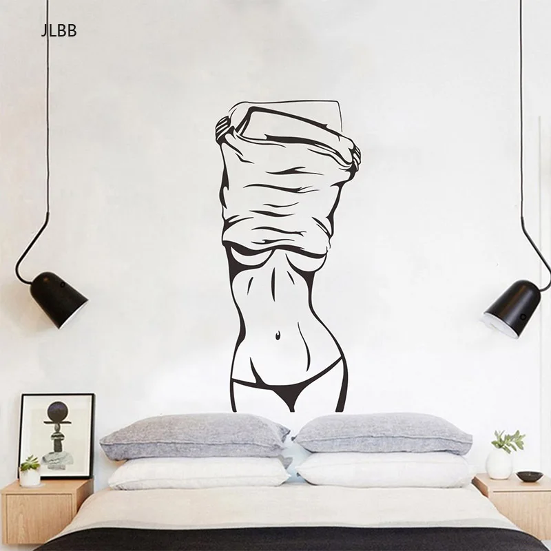 Сексуальная девушка стены Стикеры Творческий гостиная спальня украшения