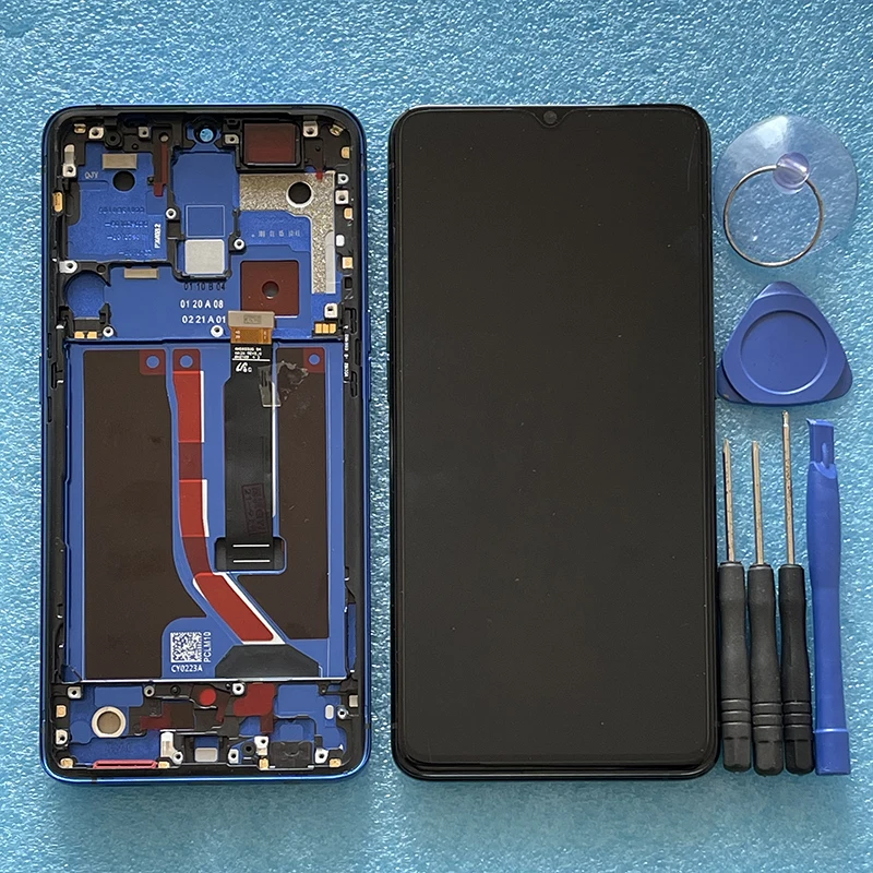 6 5 amoled original for realme x2 pro x2pro rmx1931 lcd display screen frametouch panel digitizer for oppo reno ace pclm10 free global shipping