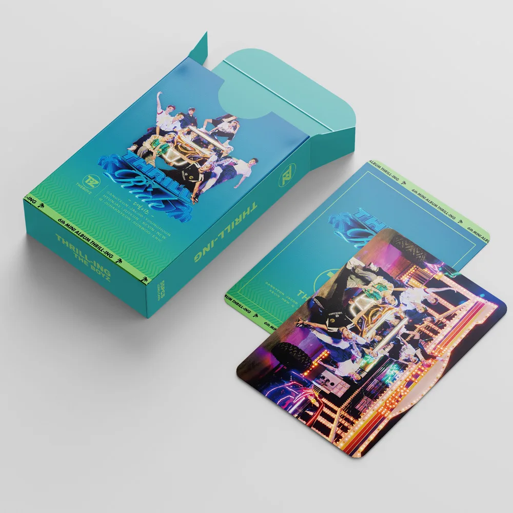 54 шт./компл. Kpop THE BOYZ Lomo Cards высокое качество K-pop Photocard The 6th альбом THRILL-ING Новые