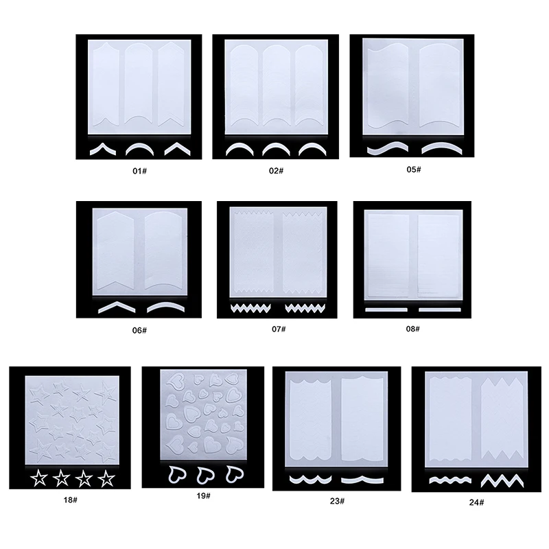 Различные формы форма руководство наклейки для ногтей s советы дизайн сделай сам