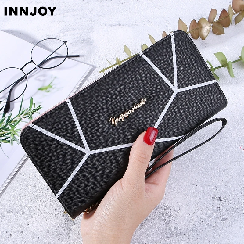 

Модный женский кошелек с ручкой на запястье, чехол для телефона, длинный секционный карман для денег, сумочка, Женский кошелек, держатели дл...